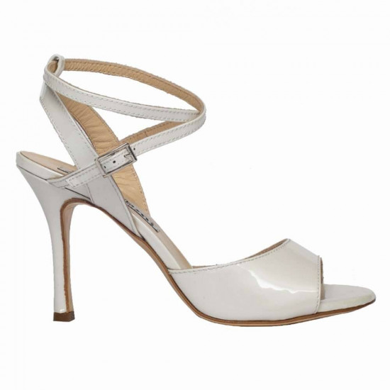 Maia White Pearlescent Patent Leather