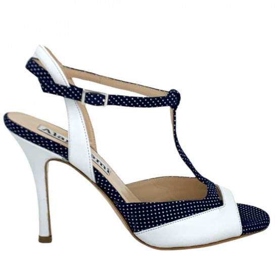 Alma White and Blue Polka Dots