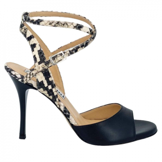 Maia Black and Reptile Pattern