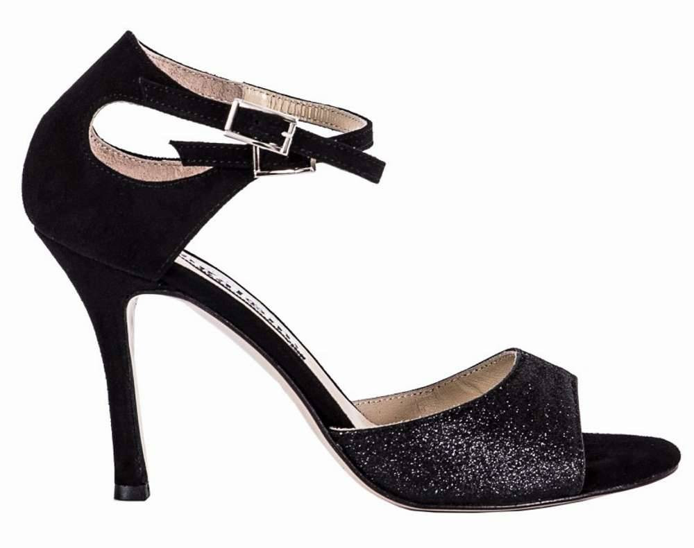 Black Emmy Glittered Pointed-Toe Pumps - CHARLES & KEITH IN