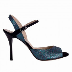 Dalia Multi Blue Glitter and Black