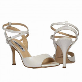 Maia White Pearlescent Patent Leather