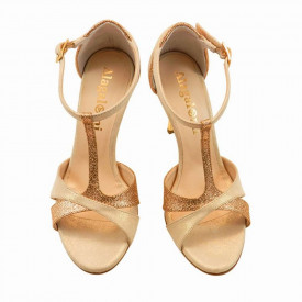 Mariposa Beige and Rose Gold Glitter