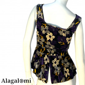 Ketti Purple Velvet and Flowers