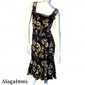 Serena Purple Velvet and Flowers