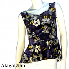 Ketti Purple Velvet and Flowers