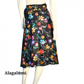 Giusy Black and Floral Print Pattern