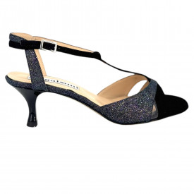 Maleva 5 Glossy Black and Iris Glitter