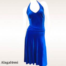 Top Giulia Blau Velvet