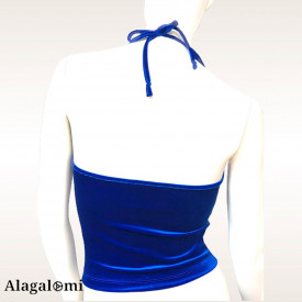 Top Giulia Blau Velvet