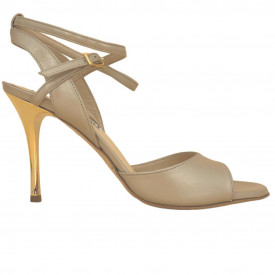 Maia Pearlescent Gold Nappa - Gold Heels