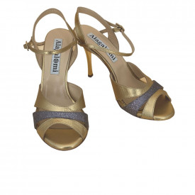 Ivonne Antique Gold and Rainbow Glitter