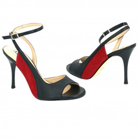 Mila Red and Black Leathe