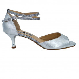 Isabel 5 Silver and Silver Glitter
