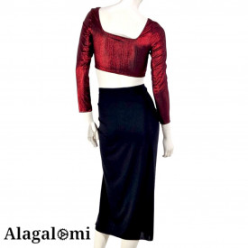 Top Leyla Metallic Red