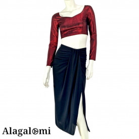 Top Leyla Metallic Red