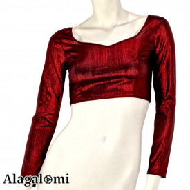 Top Leyla Metallic Red