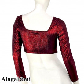 Top Leyla Metallic Red