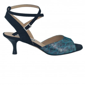 Nina 5 Teal Leopard Print