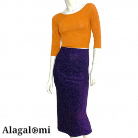 Tanya Orange Lurex