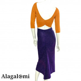 Tanya Orange Lurex