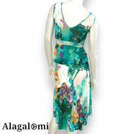 Ambra Green Flowers print