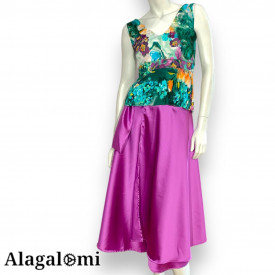 Ambra Green Flowers print