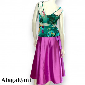 Ambra Green Flowers print