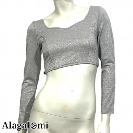 Top Leyla Lurex Silver 