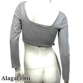 Top Leyla Lurex Silver 