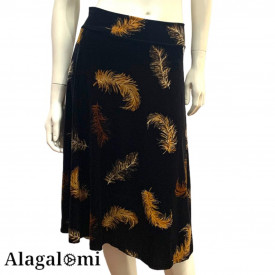 Ambra black velvet and feather pattern