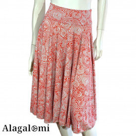 Siria Red and White Geometric Pattern