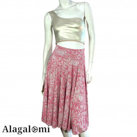 Siria Red and White Geometric Pattern