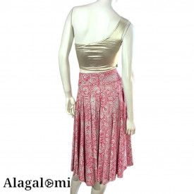 Siria Red and White Geometric Pattern