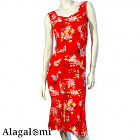 Serena Red and Floral Pattern