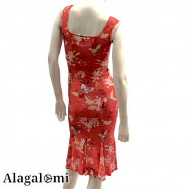 Serena Red and Floral Pattern