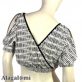 Sandy Nero and White Geometric Pattern