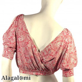 Sandy Red and White Geometric Pattern