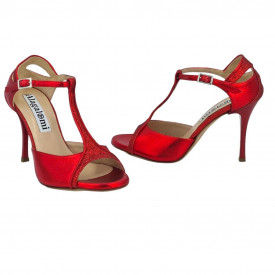 Zoe Red Metallic and Glitter