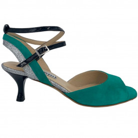 Nina 5 Green Black and Glitter