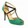 Diez Jade Suede and Black Patent Leather
