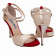 Beso Allure Platinum and Red Suede