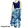 Giusy Wrap Skirt with Blue Flowers pattern