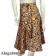 Giusy Wrap Skirt Brown with Black and Gold Hearts
