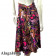 Giusy Wrap Skirt Fuchsia Purple Arabesques