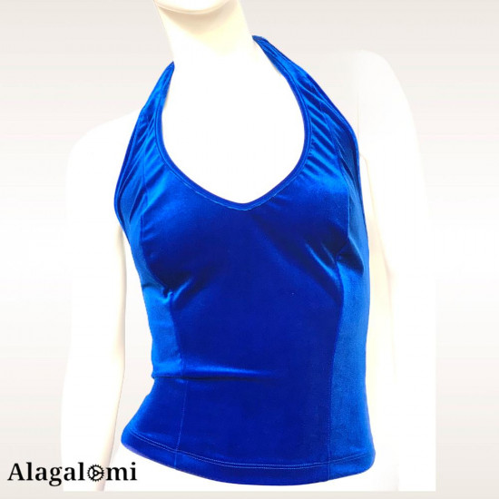 Top Giulia Velluto Blu