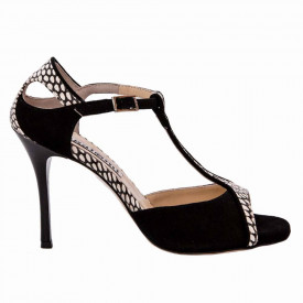 Zoe Camoscio Nero e Cobra Bianco