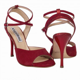Nina Camoscio Rosso e Glitter Rosso