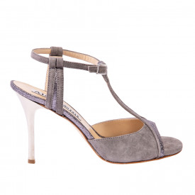 Antea Camoscio Grigio e Glitter Peltro