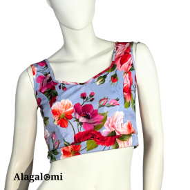 Cora Azzurro con Rose
